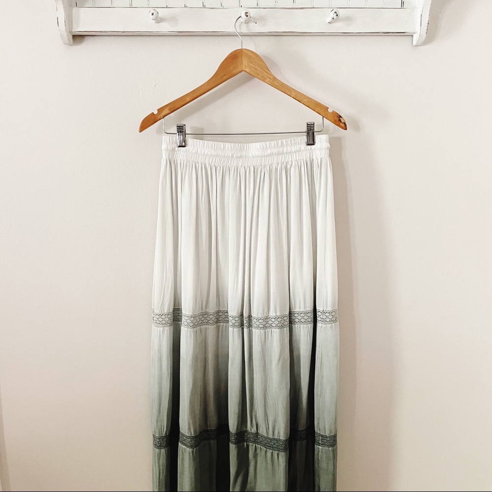 WILD BLOSSOMS ombré maxi skirt